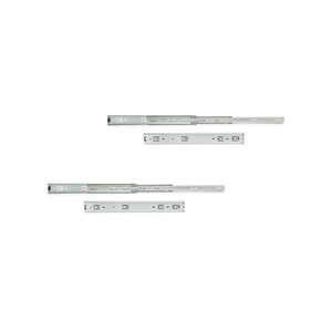 Lote de 2 juegos de guías de bolas para cajones de gran carga, extracción total, altura 51mm, profundidad 600mm, Acero, Cincado foto del producto