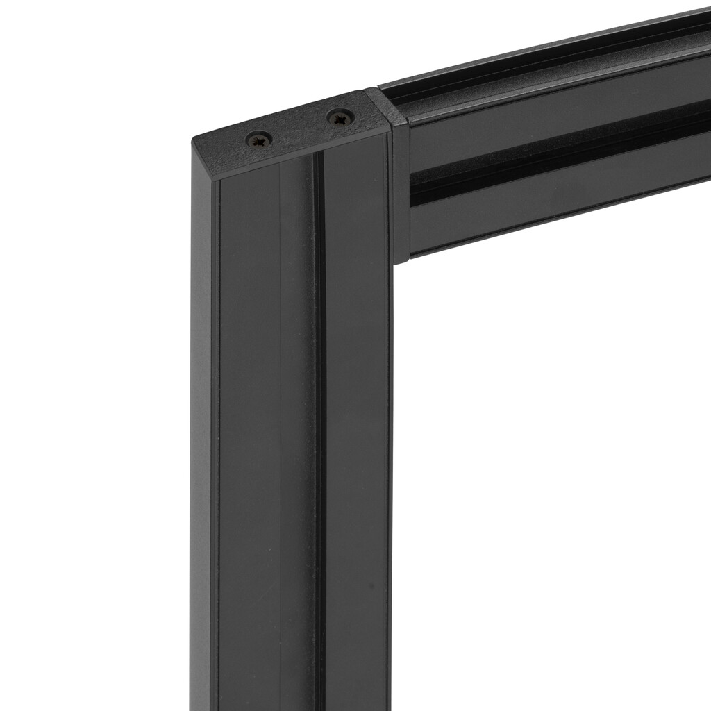 Kit of Zero modular frame with fittings for wall fixing assembly, Aluminium and Zamak, Textured Black painted-8
