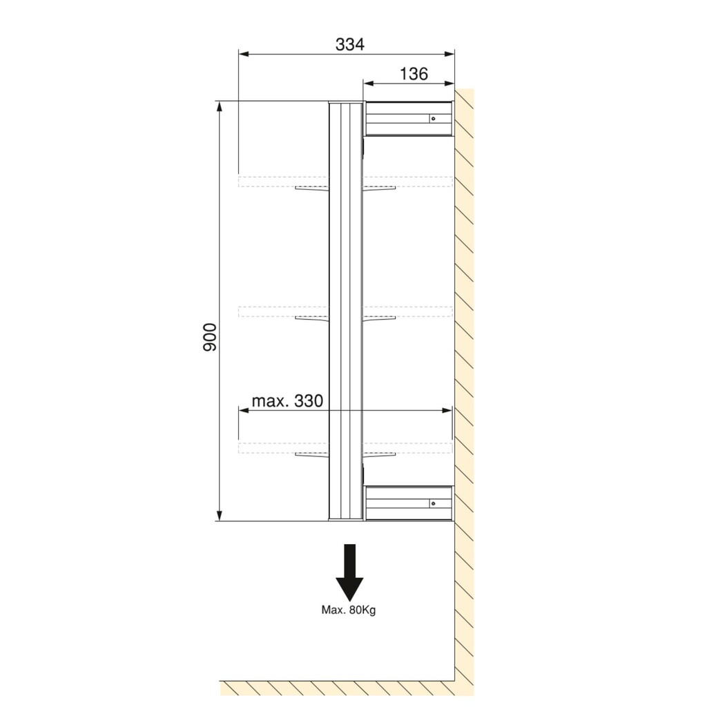 Kit of Zero modular frame with fittings for wall fixing assembly, Aluminium and Zamak, Textured Black painted-2
