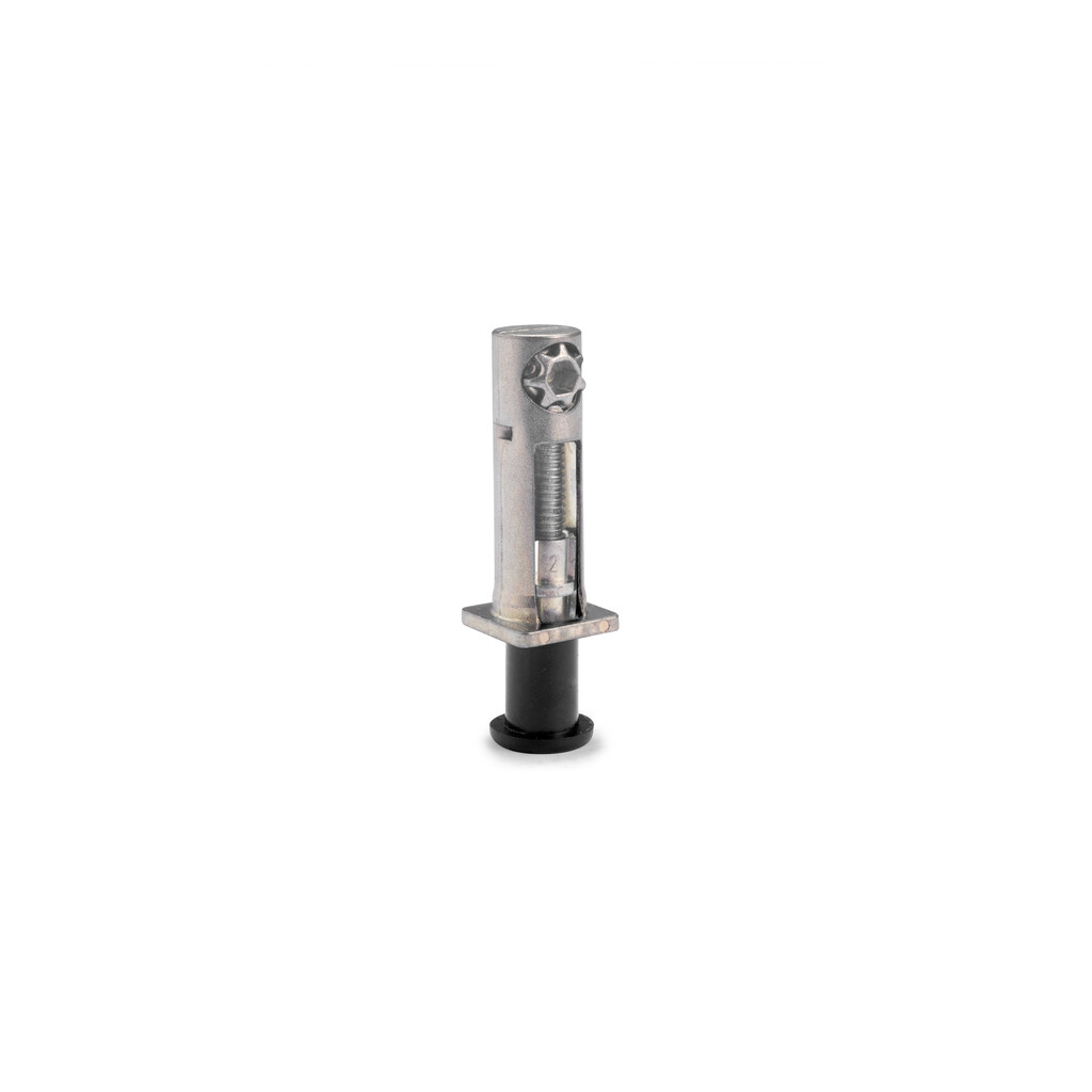 Ledown leveler for furniture, diameter 12mm, A 38mm, Steel and Plastic and Zamak, Zinc plated-1