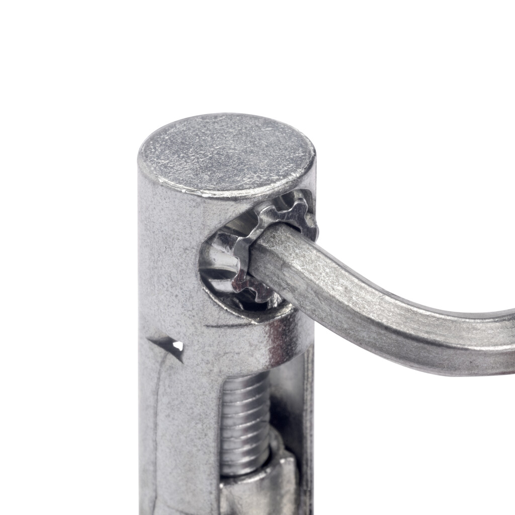 Ledown leveler for furniture, diameter 12mm, A 38mm, Steel and Plastic and Zamak, Zinc plated-2
