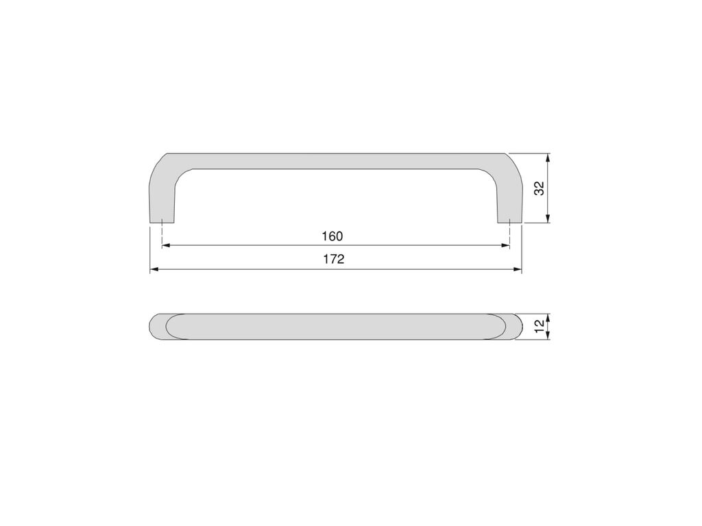 Lot de 20 poignées pour meubles Zagreb, L172mm, entraxe 160mm, Zamak, Nickel satiné-1