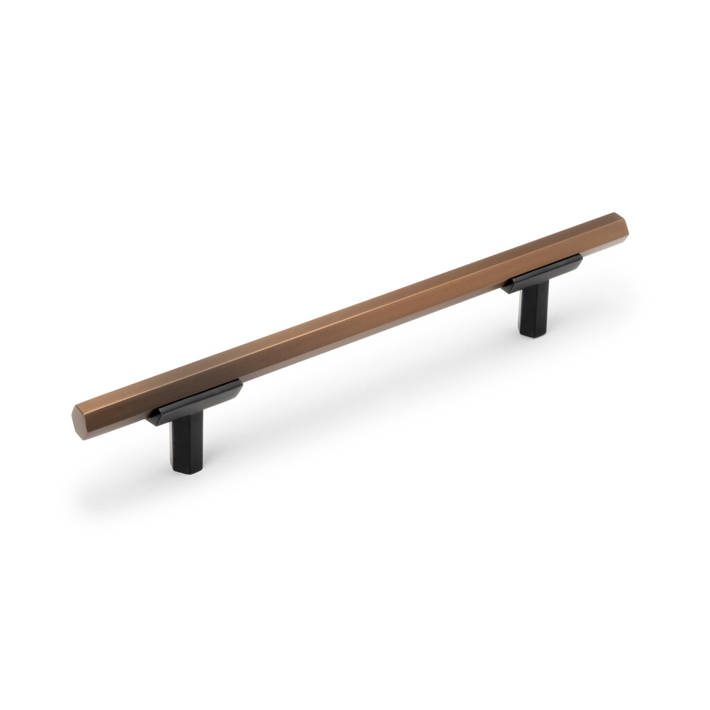 Lote de 20 tiradores para mueble Riad, L168mm, intereje 128mm, Aluminio, Bronce-13
