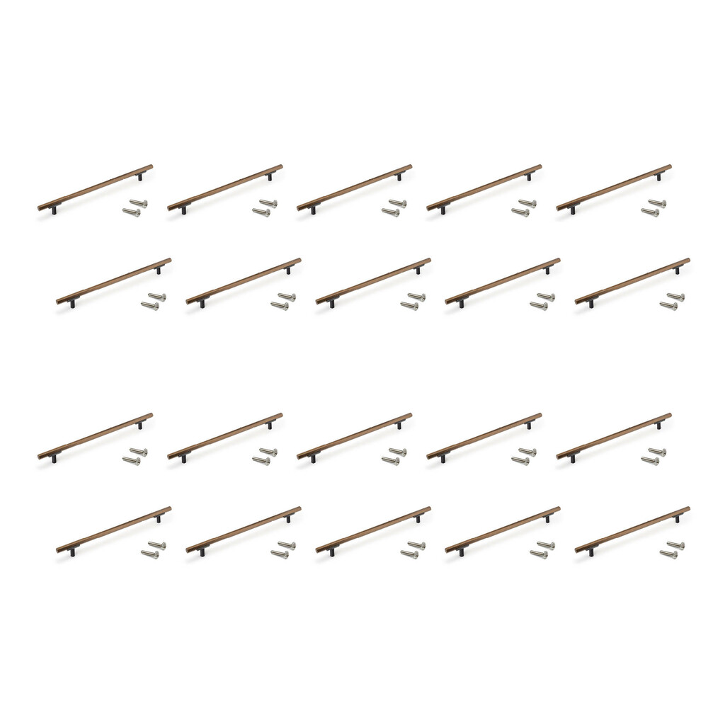 Lot von 20 Möbelgriffe Riad, L232mm, 192mm Achsenabstand, Aluminium, Bronze-Primary