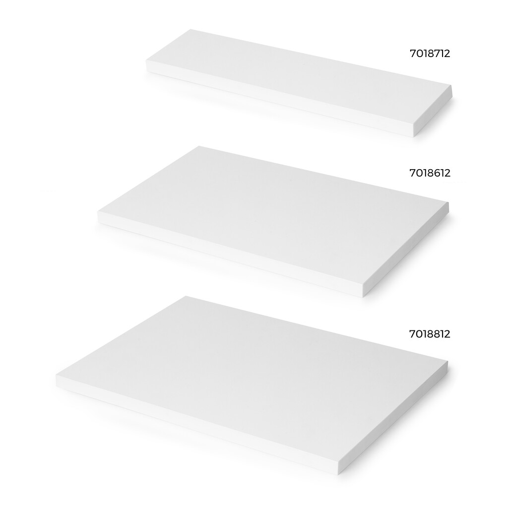 Table shelf shelves, 600x200, White painted, Wood-7