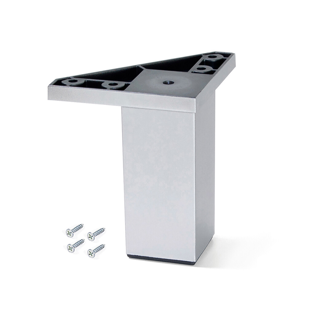 Lot von 20 Möbelfüße Alumix 1, Höhe 100mm, Kunststoff, Metallic Grau-3