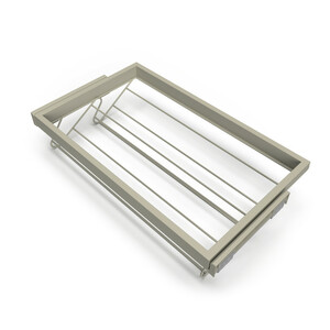 Kit de zapatero met&aacute;lico y bastidor con gu&iacute;as cierre suave para armario, regulable, m&oacute;dulo 800mm, Gris piedra foto del producto