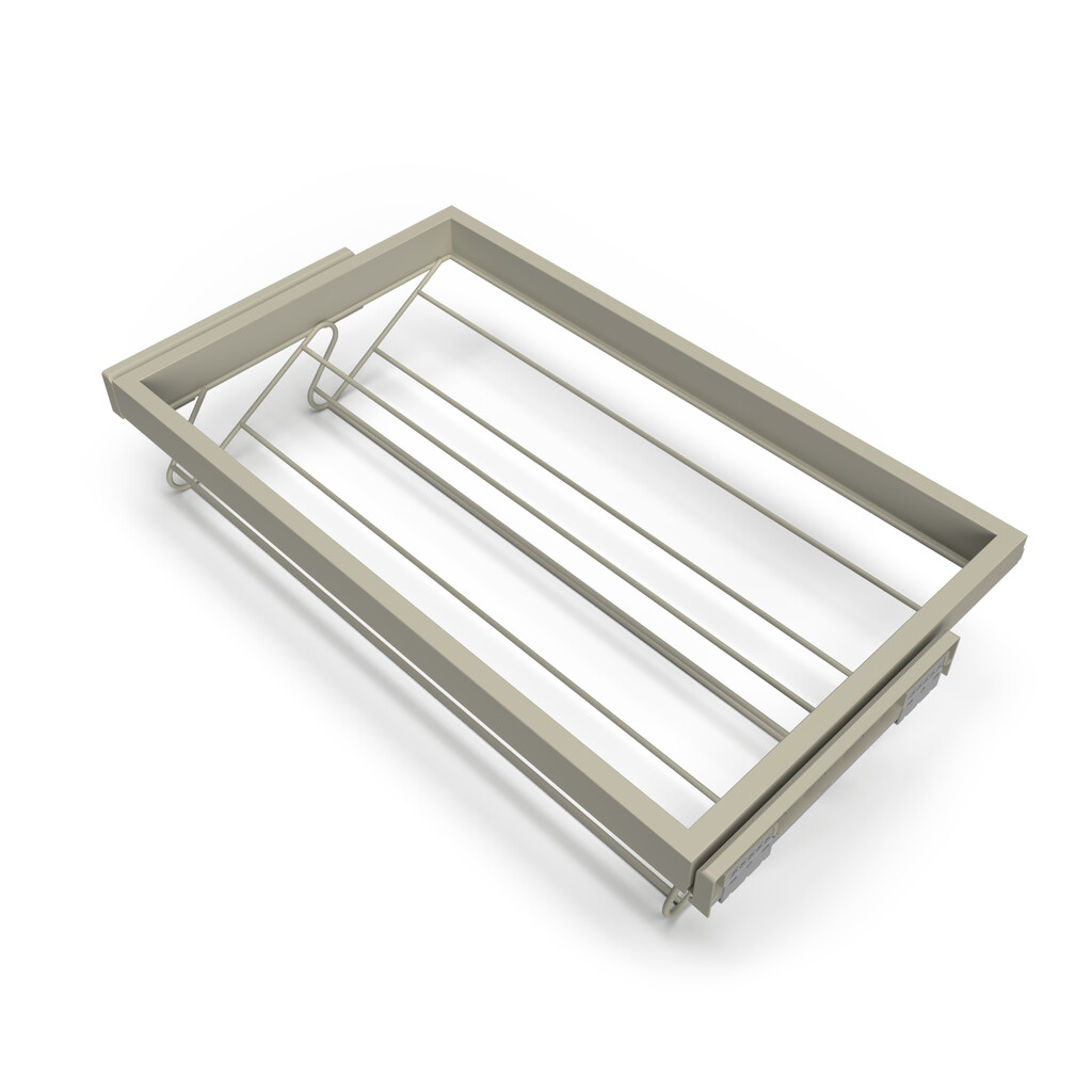 Kit de zapatero metálico y bastidor con guías cierre suave para armario, regulable, módulo 800mm, Gris piedra-Primary