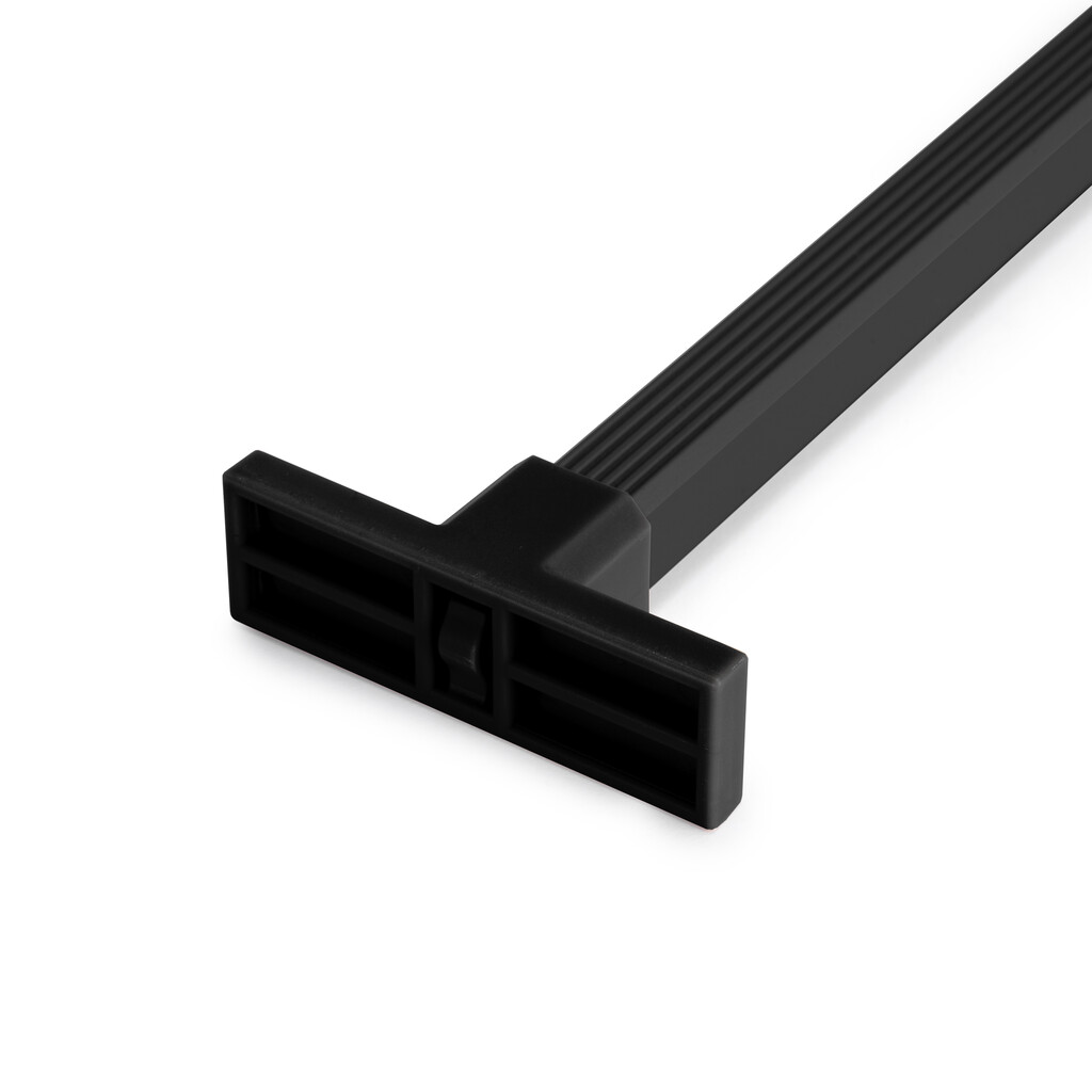 Set aus 7 Hosenträgern, 1 Tablett und sanft schließendem Gleitrahmen für Kleiderschränke, verstellbar, Modul 800mm, Schwarz texturiert-7
