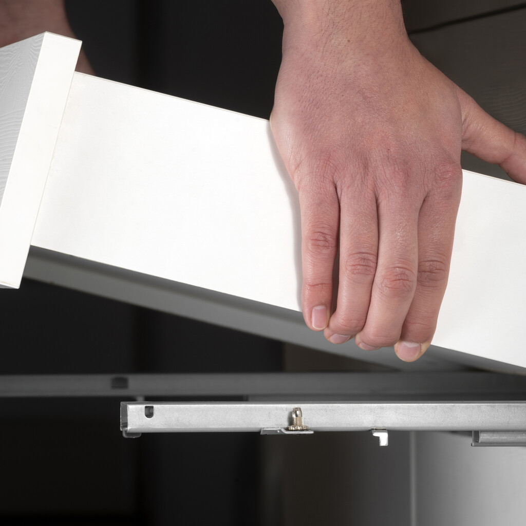 Satz Unterflurführungen Silver, Vollauszug, mit Schließautomatik (240-540), Tiefe 590mm, Stahl, Verzinkt-5