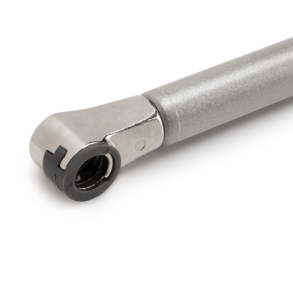 Piston for lift-up doors Thin, diameter 12mm, with hooks, 8kg, Steel and Plastic, Matt nickel painted-6