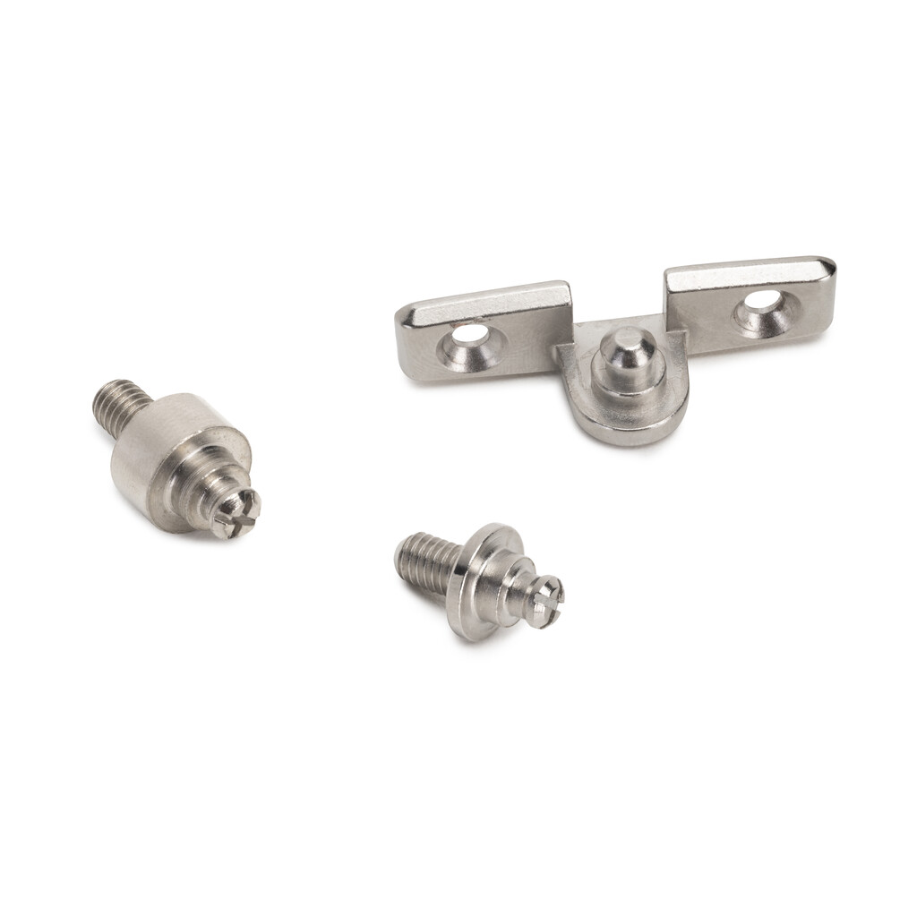 Piston for lift-up doors Thin, diameter 12mm, with hooks, 8kg, Steel and Plastic, Matt nickel painted-8