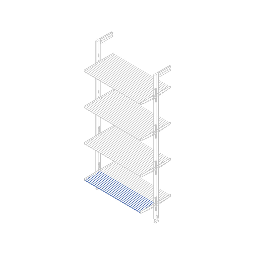 Profile to make aluminium shelves for the modular structure Zero, 2.160 mm, Textured black painted, Aluminium-2