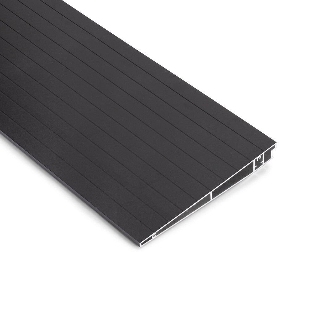 Profile to make aluminium shelves for the modular structure Zero, 2.160 mm, Textured black painted, Aluminium-5