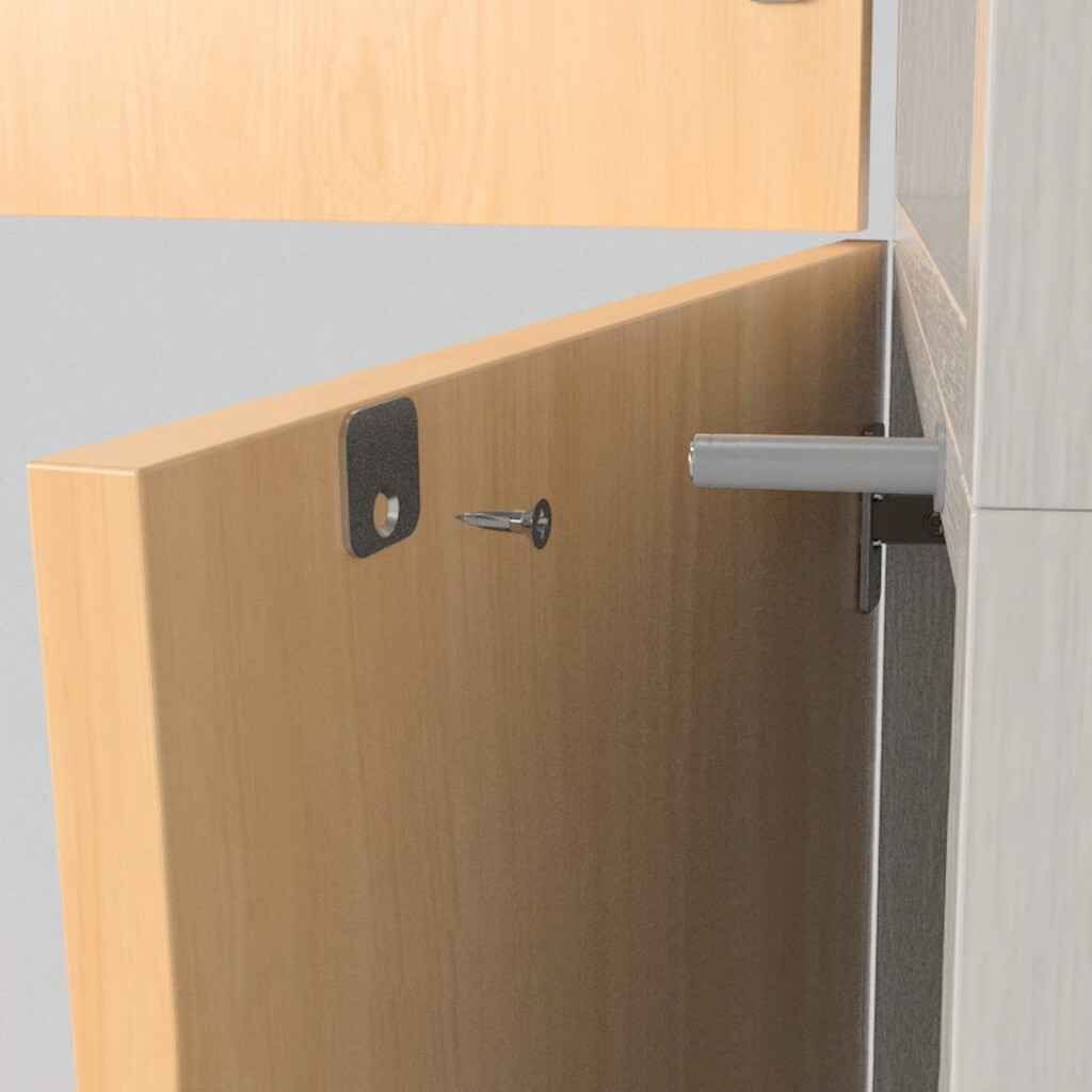 ferme-porte à enfoncer sur le meuble avec régulage Push Lite, longueur 70mm, Magnétique 2.5kg, Plastique, Blanc-6