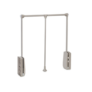 Penderie rabattable pour armoire Hang, 450 - 600, Peint gris pierre, Acier et Plastique. photo du produit