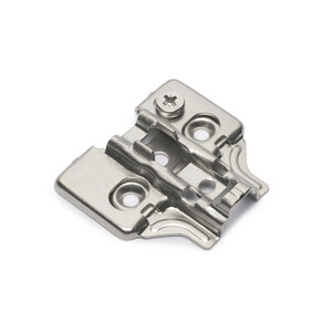 Kreuzmontageplatte X91/X92 zum Schrauben, Exzenterverstellung, H&ouml;he 4, Stahl, vernickelt Produktfoto