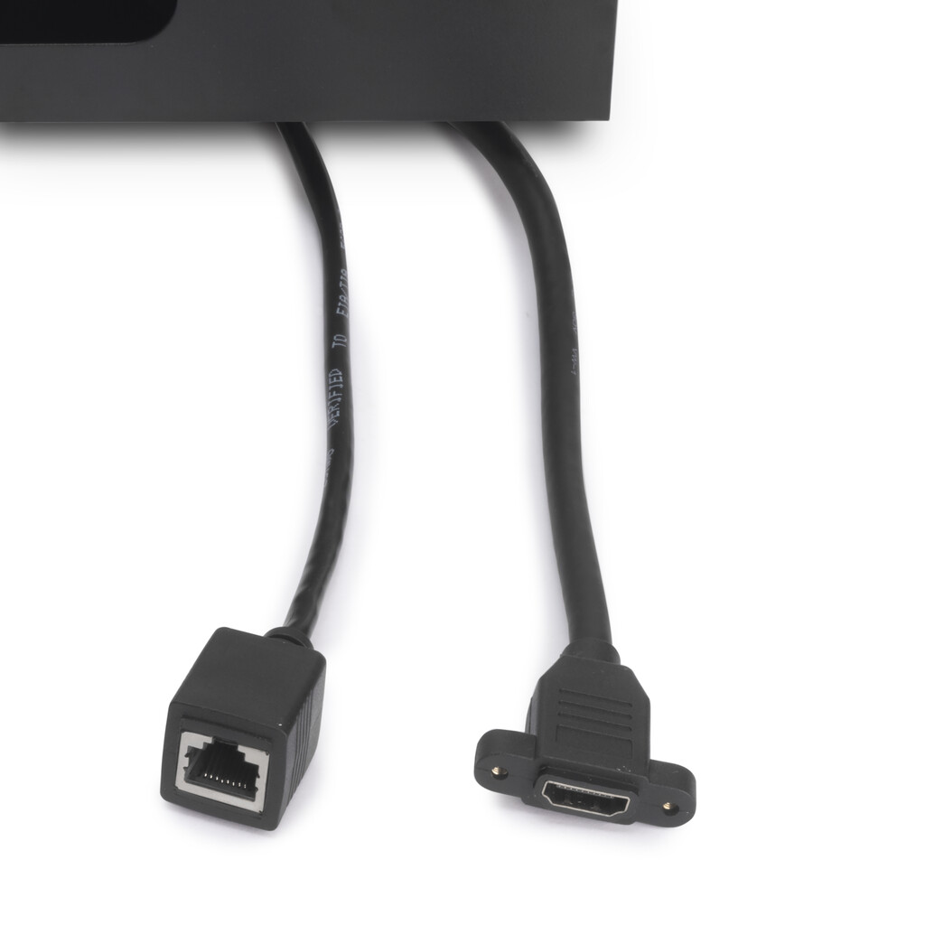 Multistecker Atom 26, 225x111mm, 2 Schuko-Stecker, 1 USB Typ A, 1 USB Typ C, 1 RJ45, 1 HDMI, Zamak-Stahl-Kunststoff, Schwarz-6