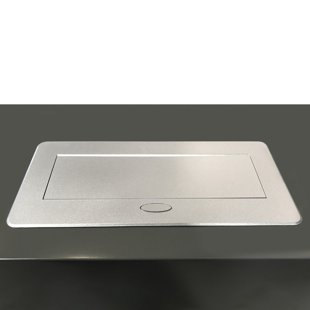 Multistecker Atom 26, 225x111mm, 2 Schuko-Stecker, 1 USB Typ A, 1 USB Typ C, 1 RJ45, 1 HDMI, Zamak-Stahl-Kunststoff, Metallic Grau-5