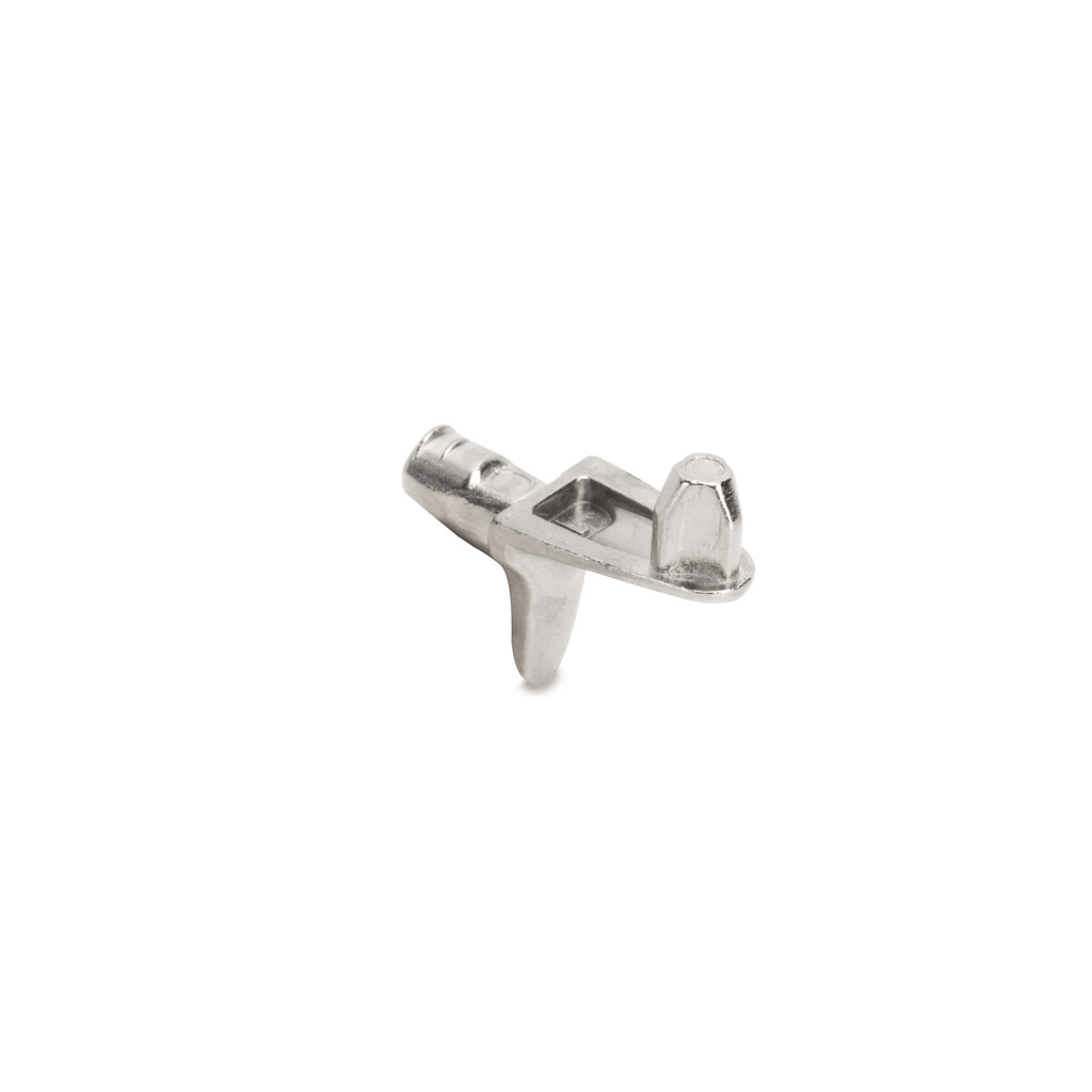 Soporte para estante de madera con perno Beak, diámetro 5mm, Zamak, Niquelado-Primary