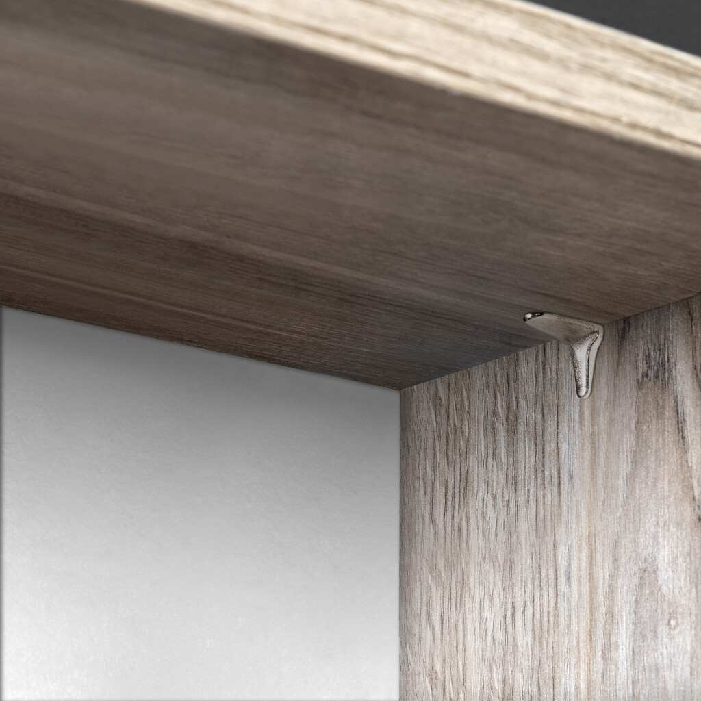 Soporte para estante de madera con perno Beak, diámetro 5mm, Zamak, Niquelado-3