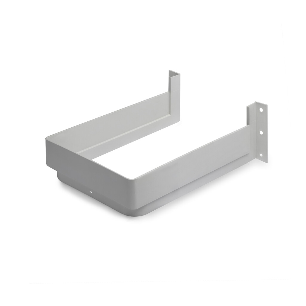 Salva sifón rectangular fino para cajón, Plástico, Gris-Primary