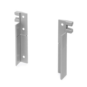 Pair of rear hooks for drawers rails, Plastic, Grey product photo