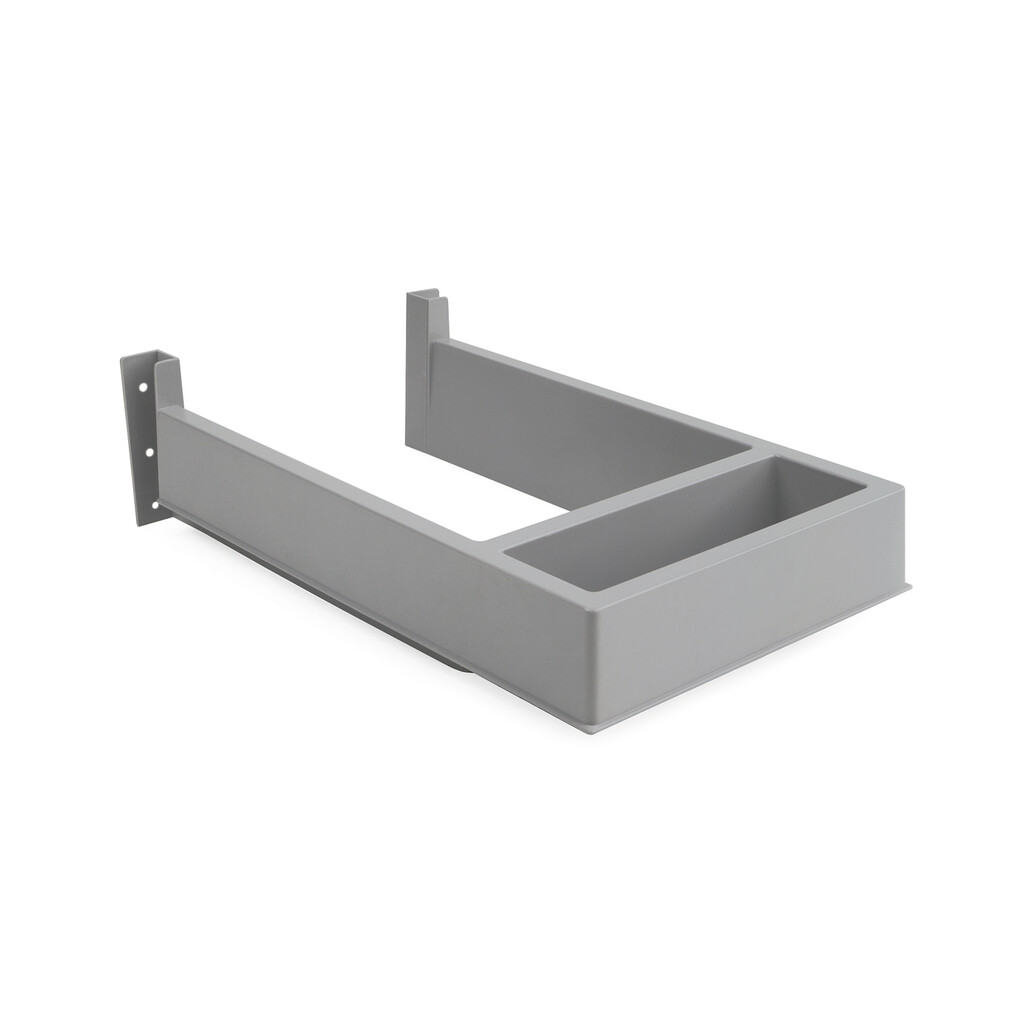 Under-sink inserts for rectangular bathroom drawer, Plastic, Grey-Primary
