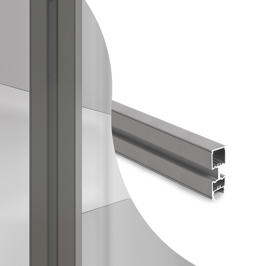 Profile for Zero modular structures, 2,9 m, Painted stone grey, Aluminium-Primary