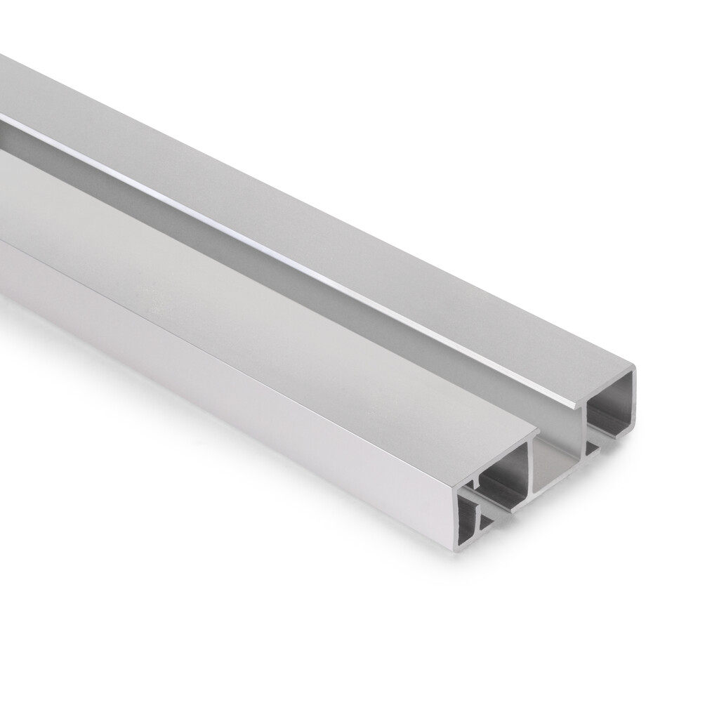Flow upper track for surface mounting, 2,35 m, Matt anodized, Aluminium-Primary
