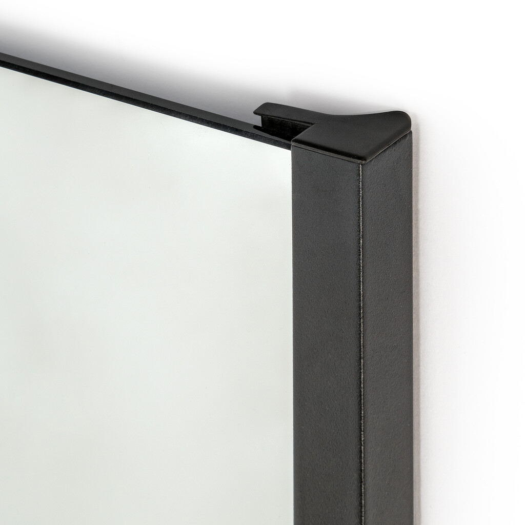 Espejo extraíble para interior de armario, Acero y Plástico y Cristal, Pintado negro texturizado-9