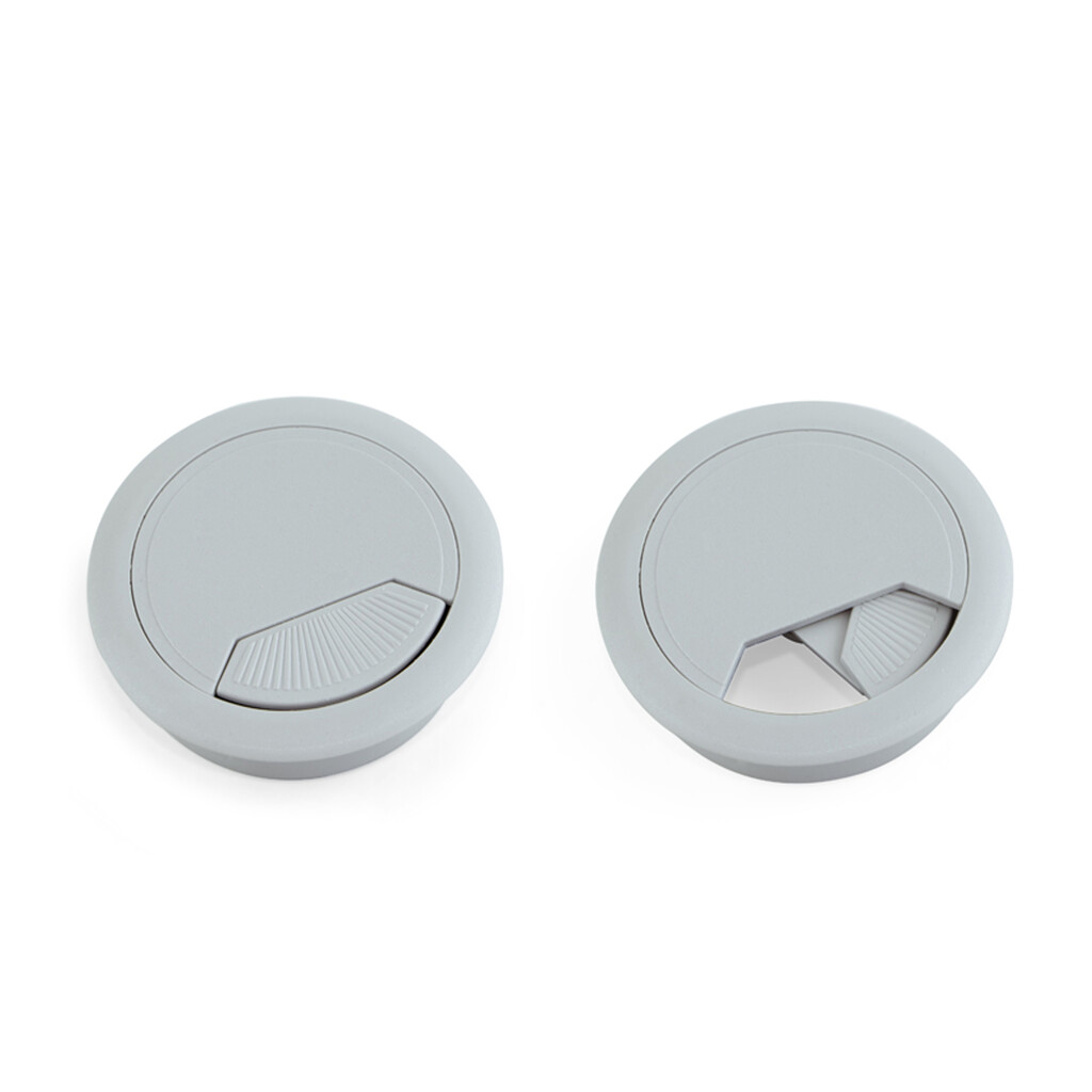 Placca Passacavi circolare, diametro 80 mm, Tecnoplastica, Bianca-4