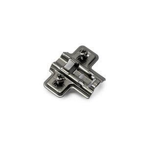 Kreuzmontageplatte X91/X92 mit vormontierten Schrauben und Spreizd&uuml;beln, Durchmesser 5x7.8mm, H&ouml;he 0, Stahl, Titan-Ausf&uuml;hrung Produktfoto