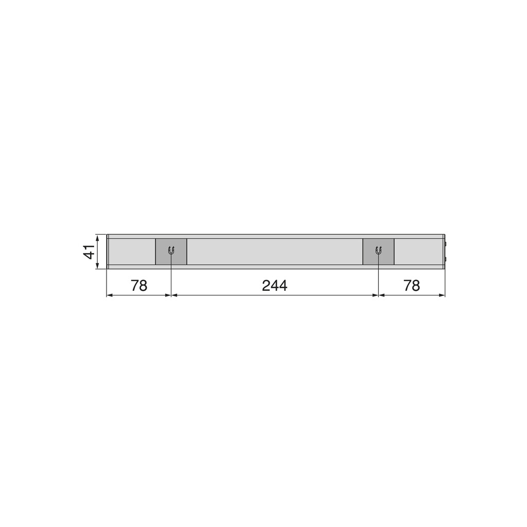 USB wiederaufladbare LED-Wandleuchte Kaus Black mit Näherungssensor, L400mmKunststoff und Aluminium, Schwarzer Metallic-Lack-2