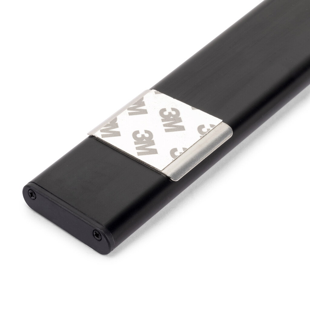 USB wiederaufladbare LED-Wandleuchte Kaus Black mit Näherungssensor, L400mmKunststoff und Aluminium, Schwarzer Metallic-Lack-8