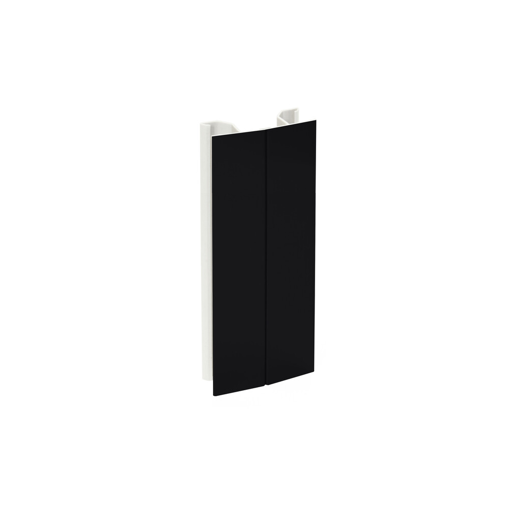 Angle flexible pour plinthe de cuisine Plasline, hauteur 120mm, Plastique, Noir-Primary