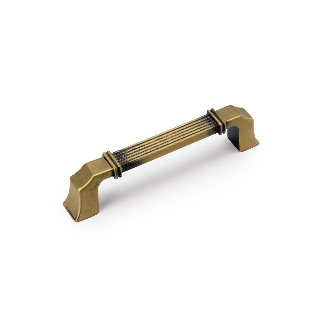 Tirador para mueble Bangkok, L117mm, intereje 96mm, Zamak, Oro viejo-4