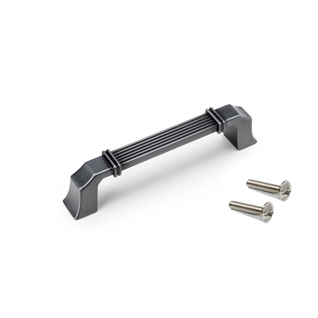 Tirador para mueble Bangkok, L117mm, intereje 96mm, Zamak, Titanio satinado-Primary