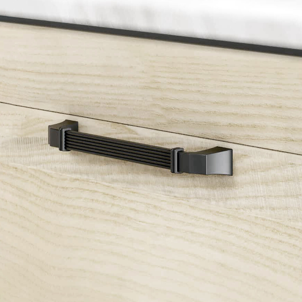 Tirador para mueble Bangkok, L117mm, intereje 96mm, Zamak, Titanio satinado-4