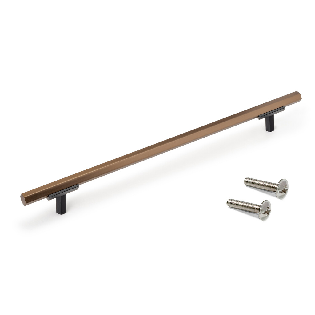 Möbelgriff Riad, L232mm, 192mm Achsenabstand, Aluminium, Bronze-Primary