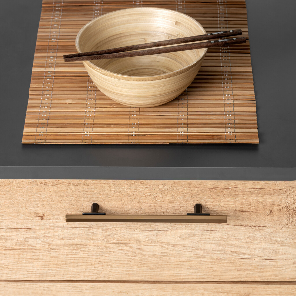 Möbelgriff Riad, L232mm, 192mm Achsenabstand, Aluminium, Bronze-3