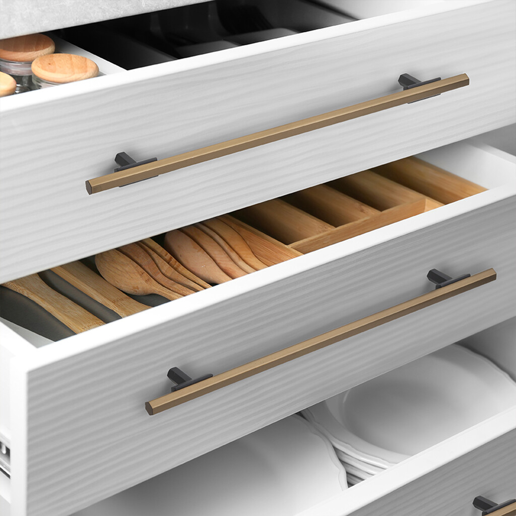 Möbelgriff Riad, L232mm, 192mm Achsenabstand, Aluminium, Bronze-5