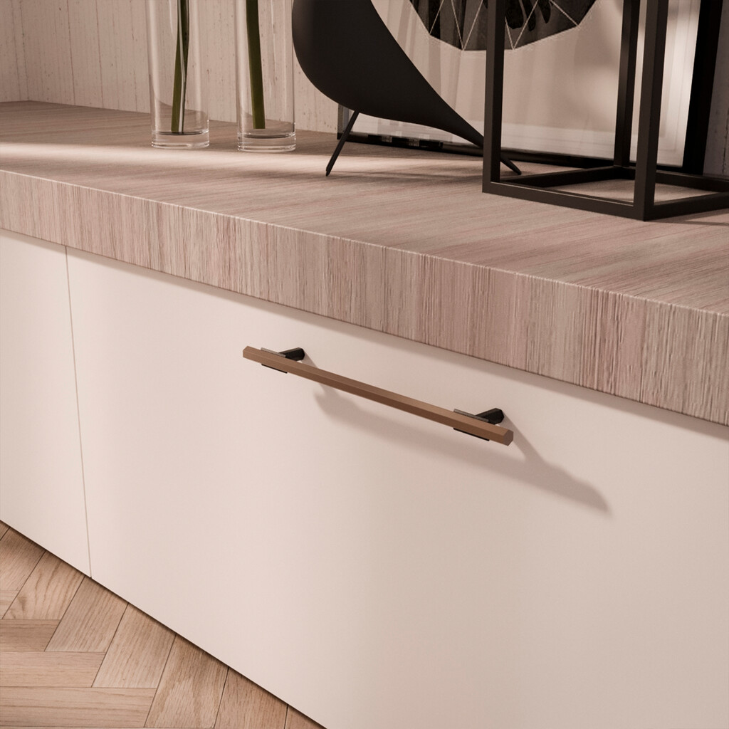 Möbelgriff Riad, L232mm, 192mm Achsenabstand, Aluminium, Bronze-7