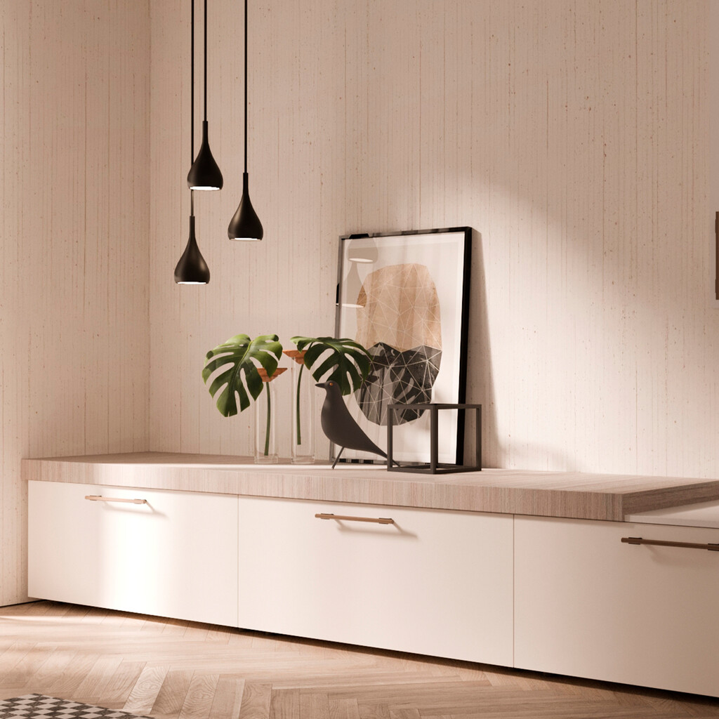 Möbelgriff Riad, L232mm, 192mm Achsenabstand, Aluminium, Bronze-9