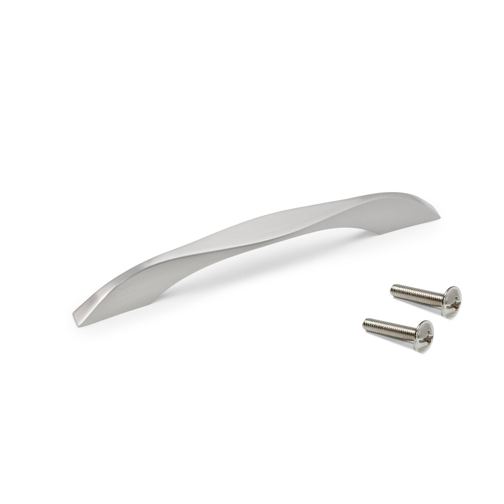 Möbelgriff Varna, L181mm, 160mm Achsenabstand, Zamak, Nickel satiniert-Primary