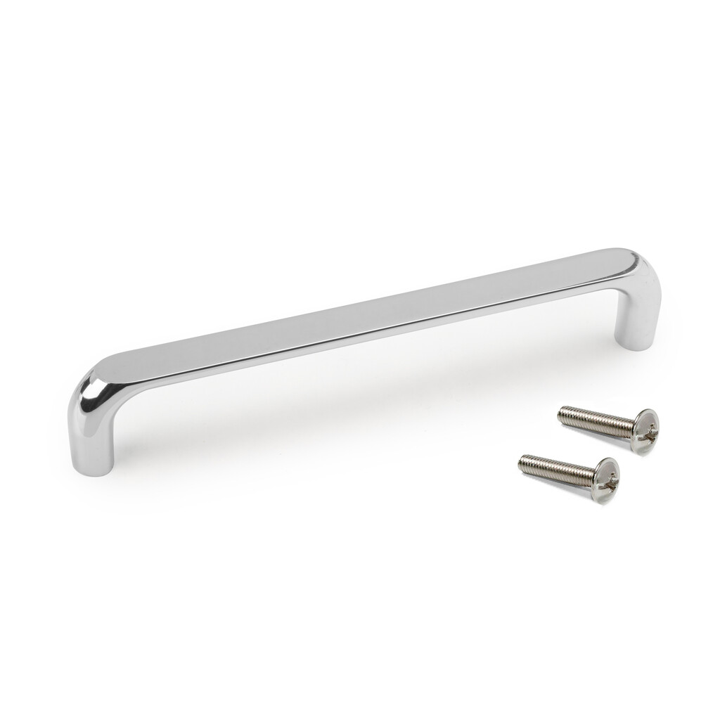 Tirador para mueble Zagreb, L172mm, intereje 160mm, Zamak, Cromado-Primary