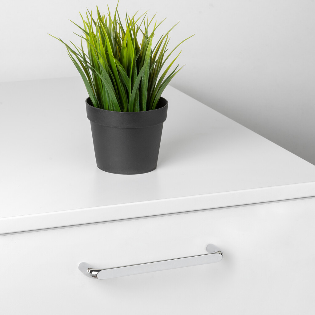 Tirador para mueble Zagreb, L172mm, intereje 160mm, Zamak, Cromado-3