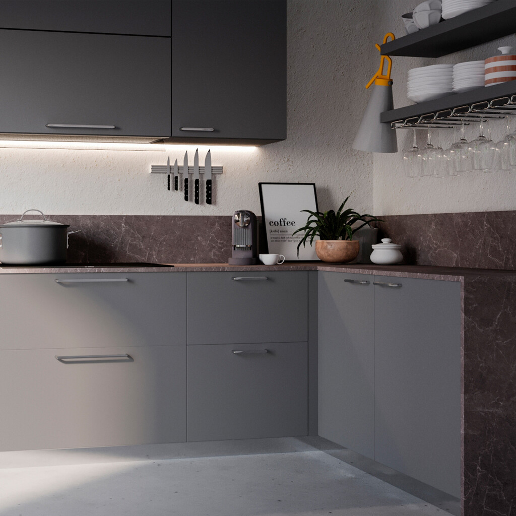 Tirador para mueble Zagreb, L172mm, intereje 160mm, Zamak, Cromado-4