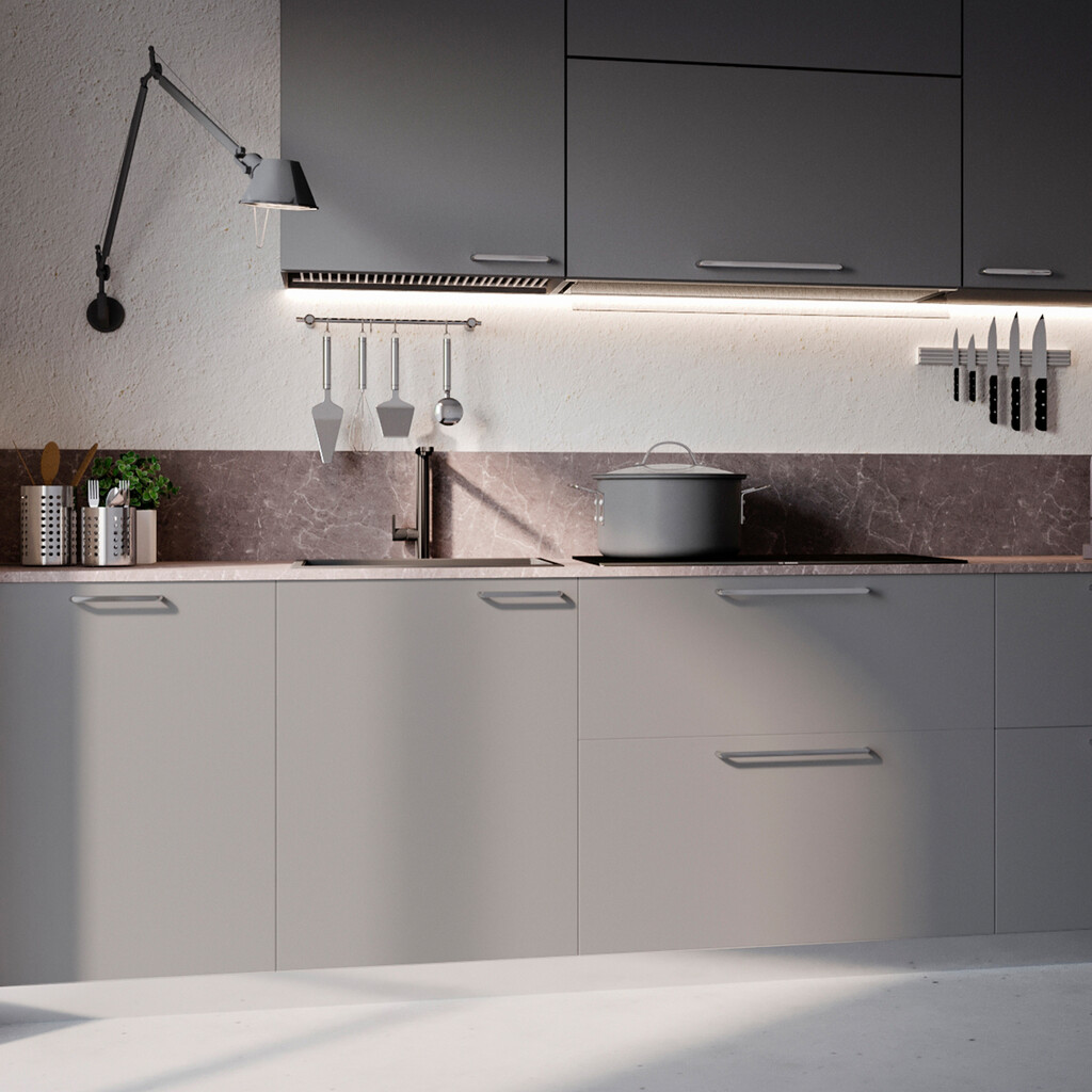 Tirador para mueble Zagreb, L172mm, intereje 160mm, Zamak, Cromado-5