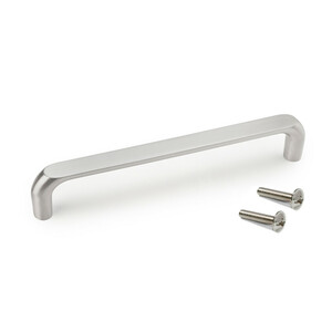 Poign&eacute;e pour meubles Zagreb, L172mm, entraxe 160mm, Zamak, Nickel satin&eacute; photo du produit